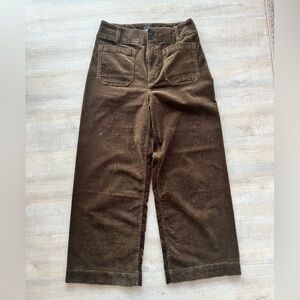 Anthropologie Colette Crop Wide Leg Trousers by Maeve: corduroy